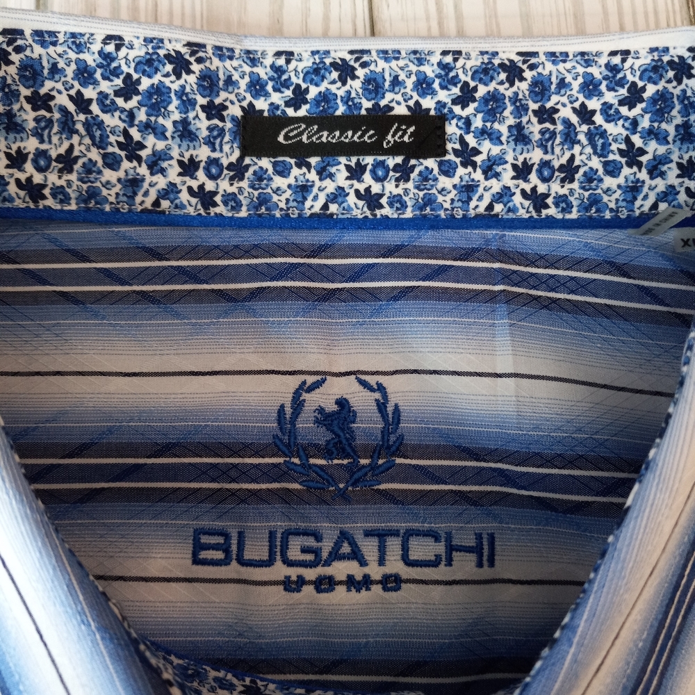 Bugatchi Striped Button Down Dress Shirt - Picture 4 of 7